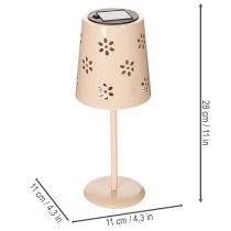 položky Stolní lampa s květinovým vzorem, solární, pro romantické osvětlení zahrady, 28 cm