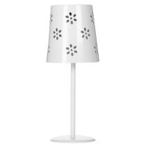 položky Solární stolní lampa s květinovým vzorem, bílá, 28 cm