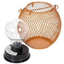 položky Solární LED lucerna pro atmosférické osvětlení zahrady v atraktivním kovovém designu, 12 cm