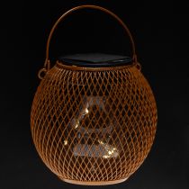 položky Solární LED lucerna pro atmosférické osvětlení zahrady v atraktivním kovovém designu, 12 cm