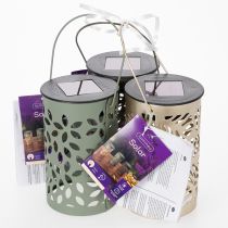 položky Solární lucerna, venkovní zahradní osvětlení s jemným vzorem pro letní noci 22 cm, 3 ks