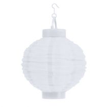LED lucerna se solárním 20cm bílá