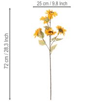 položky Umělý květ slunečnice, realistická dekorace, 72 cm, 2 kusy