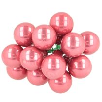 položky Vánoční ozdoby na drátu, sada mini lesklých zrcadlové bobule, 20 mm, 140 kusů
