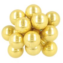 položky Mini vánoční ozdoby na drátu, zrcadlové bobule, lesklé, 20 mm, 140 kusů