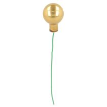 položky Mini vánoční ozdoby na drátu, zrcadlové bobule, lesklé, 20 mm, 140 kusů