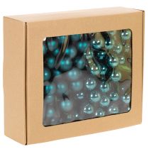 položky Mini vánoční ozdoby v lesklé matné směsi se zrcadlovými bobulemi, 20 mm, 140 kusů