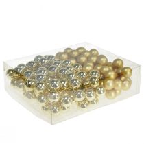 položky Mini vánoční koule na stromeček skleněné zrcadlové bobule Ø20mm 140 ks