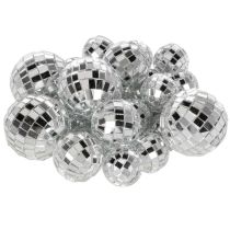 položky Dekorativní zrcadlové koule, prvek na párty, stříbrné, 2-4 cm, 50 kusů