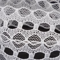 položky Dekorativní stuha s krajkou, bavlněná, jemný okraj, na roli, šířka 25 mm, délka 10 m