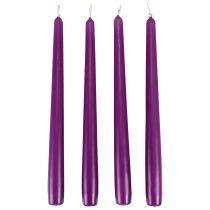 Svíčky kuželové Svíčky Wenzel fialové 250/23mm 12ks