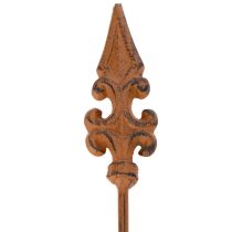 položky Zahradní kůl rustikální dekorace lilie kopí v antickém designu pro venkovní použití 60 cm 2 ks