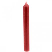 Tyčinková svíčka červená svíčky rubínově červená 180mm/Ø21mm 6ks