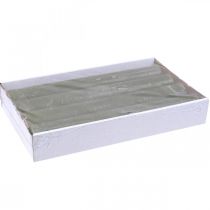 položky Jednobarevné svíčky olivově zelené tyčinkové svíčky 34×240mm 4 ks
