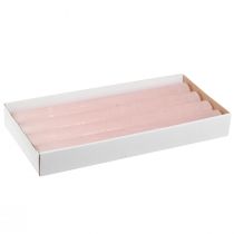 položky Jednobarevné svíčky růžové tyčinkové svíčky světle růžové 34x300mm 4 ks