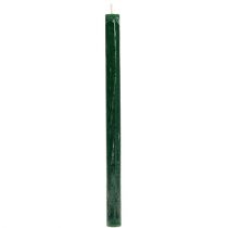 Svíčka tmavě zelená probarvená 34 x 240 mm 4ks