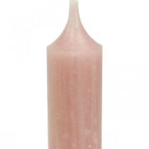 Tyčové svíčky, krátké, svíčky růžové na deko smyčku Ø21/110mm 6ks