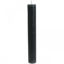 položky Kuželové svíčky jednobarevné antracitové svíčky 34×240mm 4 ks