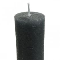 položky Kuželové svíčky jednobarevné antracitové svíčky 34×240mm 4 ks