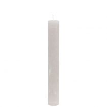 položky Kuželové svíčky jednobarevné šedé 34mm x 240mm 4 ks