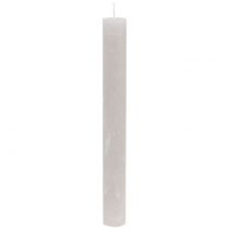 položky Kuželové svíčky jednobarevné šedé 34mm x 300mm 4 ks