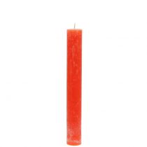 Kuželové svíčky jednobarevné oranžové 34mm x 240mm 4 ks