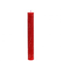 položky Kuželové svíčky barvené červeně 34mm x 240mm 4 ks