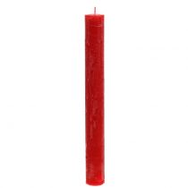 položky Kuželové svíčky barvené červeně 34mm x 300mm 4 ks