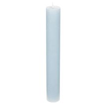 položky Modrá kuželová svíčka na svícny a dekoraci stolu, 34x240mm, 4 kusy