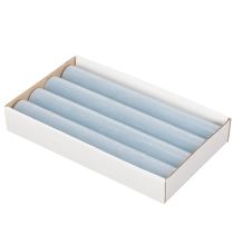 položky Modrá kuželová svíčka na svícny a dekoraci stolu, 34x240mm, 4 kusy