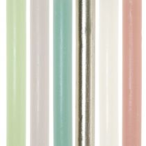 Svíčky tyčové barvené různými barvami 21×240mm 12ks