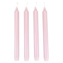 PURE Kuželové svíčky Starorůžové Wenzel Candles Pink 250/23mm 4ks