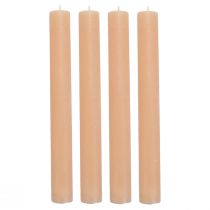 položky Kuželové svíčky jednobarevné broskvové svíčky oranžové 34×300mm 4 ks