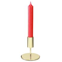 položky Zlatý moderní kovový svícen, výška 10 cm, 4 ks