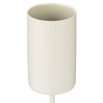 položky Kovový svícen na tyčce, béžový, V11 cm, 4 kusy
