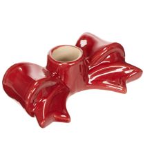 položky Červené svícny ve tvaru mašle pro kuželovité svíčky o průměru 11 cm, 2 kusy