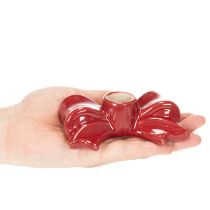 položky Červené svícny ve tvaru mašle pro kuželovité svíčky o průměru 11 cm, 2 kusy