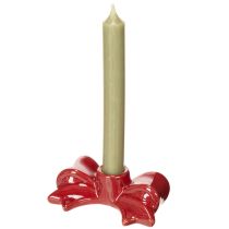 položky Červené svícny ve tvaru mašle pro kuželovité svíčky o průměru 11 cm, 2 kusy