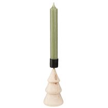 položky Svícen vánoční dekorace na stromeček ze dřeva, přírodní, V13cm, 4 ks