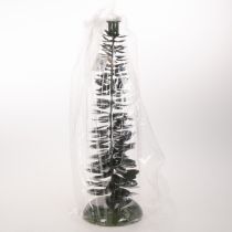 položky Svícen ve tvaru vánočního stromečku, zelený kov, 45 cm