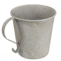položky Kuželový svícen vintage šálek dekorativní šedý Ø11cm H11cm