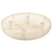 položky Svícen na 4 svíčky, miska na svíčku krémová Ø29cm