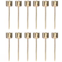 položky Držák na svíčku tyčový k zasunutí z červeného zlata Ø22mm H10,5cm 12 kusů