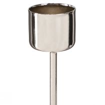 položky Stojan na svíčku tyčový na zátku stříbrný Ø22mm 10,5cm 12 ks