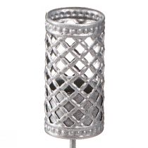 položky Svícny tyčinkové, stříbrošedé, Ø22 mm, V10 cm, 4 kusy