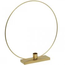Ozdobný prsten kovový svícen Deco Loop Golden Ø30cm