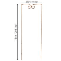 položky Trellis, pomůcka pro lezení, zakřivený dekorativní prvek pro květinové záhony a květináče, 75 cm