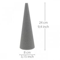 položky OASIS® Floral Foam Cone SEC Grey, Suchá květinová hmota V24cm Ø8cm 6 ks
