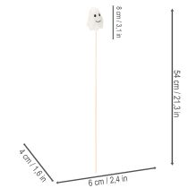 položky Figurky duchů na dřevěných tyčkách, halloweenská dekorace, 54 cm, 8 kusů