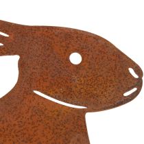 položky Kovový zahradní králík, rustikální poutač na záhony a květiny, 100 cm, 2 kusy